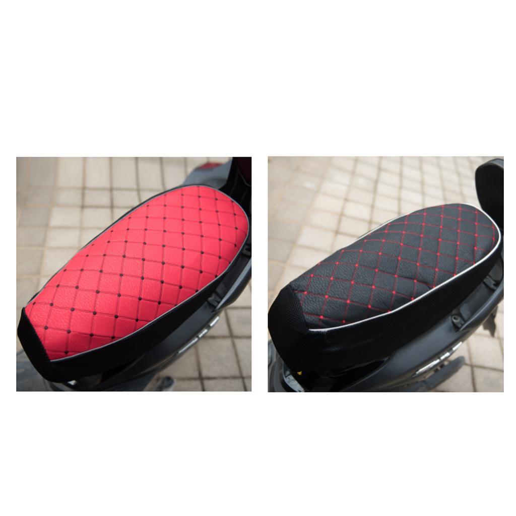 2X Black Motorcycle Electric Car Scooter Seat Cushion Protector