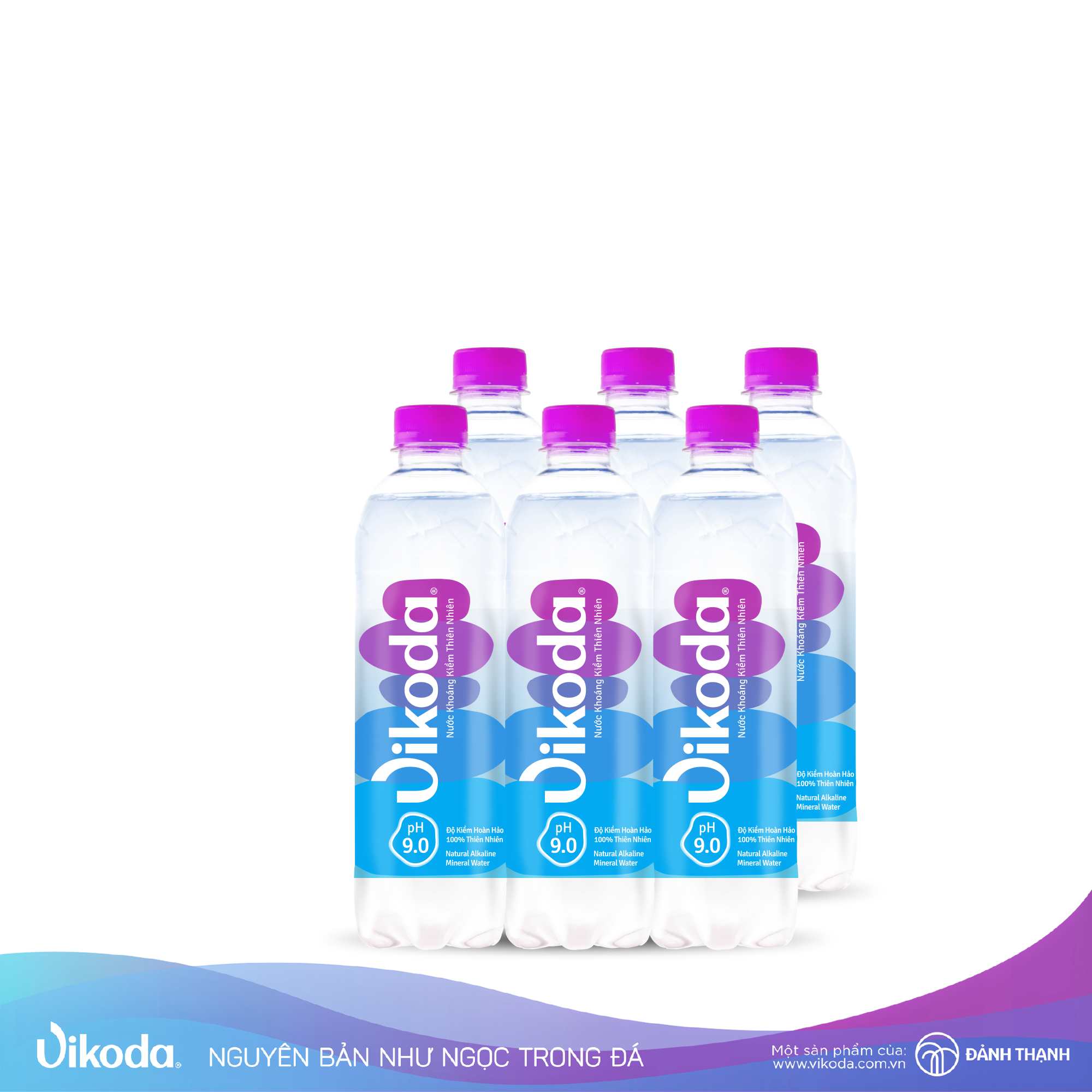 Lốc 6 chai Nước Khoáng Kiềm Thiên Nhiên Vikoda 500ml