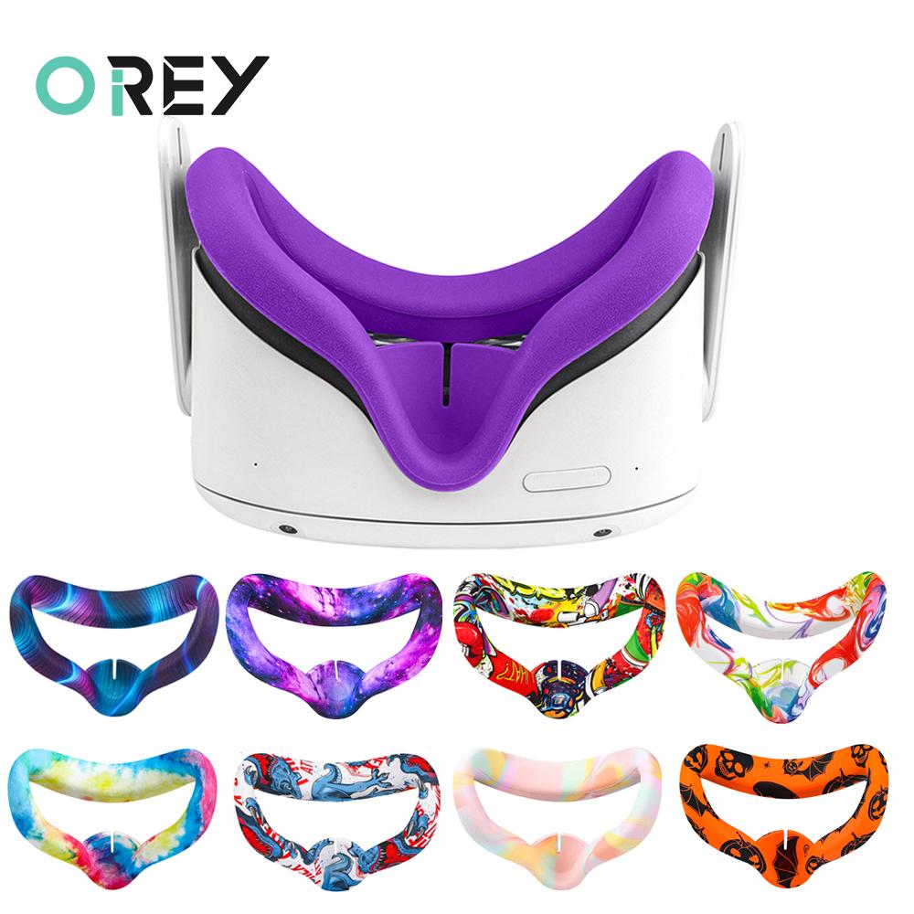 Mặt Nạ Mắt Cho Oculus Quest 2 Kính VR Silicone Chống mồ hôi Chống rò rỉ Ánh Sáng Chặn Tấm Che Mắt Cho Oculus Quest 2 Màu sắc: tím