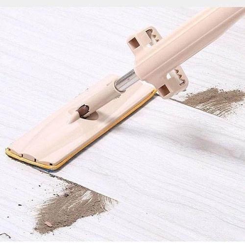 Combo 2 Cây lau nhà tự vắt  FLAT MOP Xoay  360 Đợ + Chổi Gạt Nước Kèm Quét Sàn Thông Minh (cao su)|