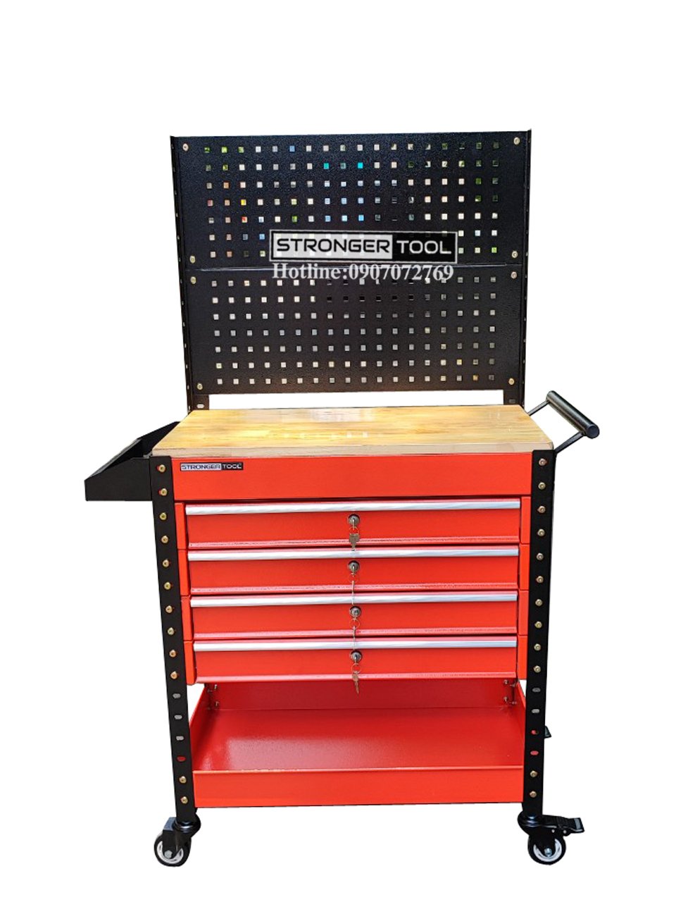 TỦ ĐỒ NGHỀ 4 NGĂN KÉO CÓ TẤM TREO STRONGER TOOL