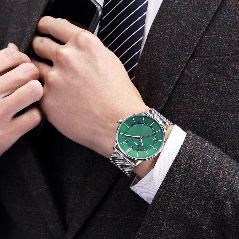 Đồng hồ Thể thao Nam Cadisen Chronograph, Quartz phong cách Doanh nhân chống nước - Bạc