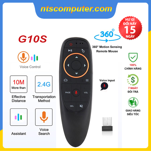 Điều Khiển Bluetooth, Chuột Bay, Tìm Kiếm Giọng Nói Air Mouse Remote Voice G10S, Tìm kiếm nội dung bằng giọng nói - Hàng Nhập Khẩu