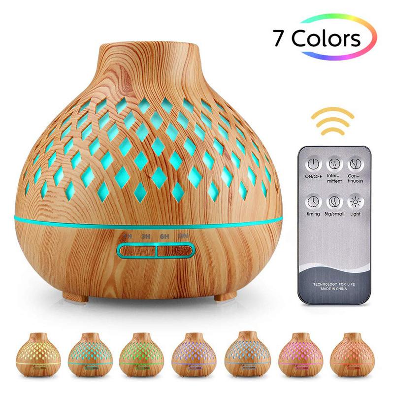 400Ml Xông Tinh Dầu Khuếch Tán Máy Phun Sương Tạo Độ Ẩm Nồi Cơm Điện Từ Điều Khiển Từ Xa Thơm Máy Khuếch Tán Tinh Dầu Siêu Âm Phun Sương Tạo