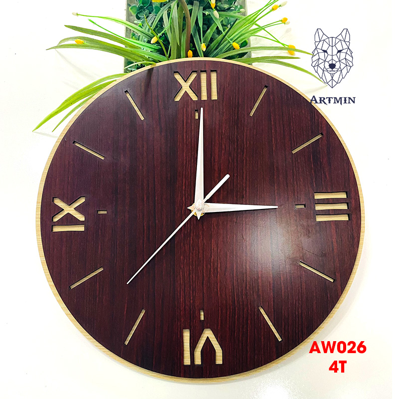 AW026 - Đồng Hồ Gỗ Decor – Đồng Hồ Treo Tường Trang Trí