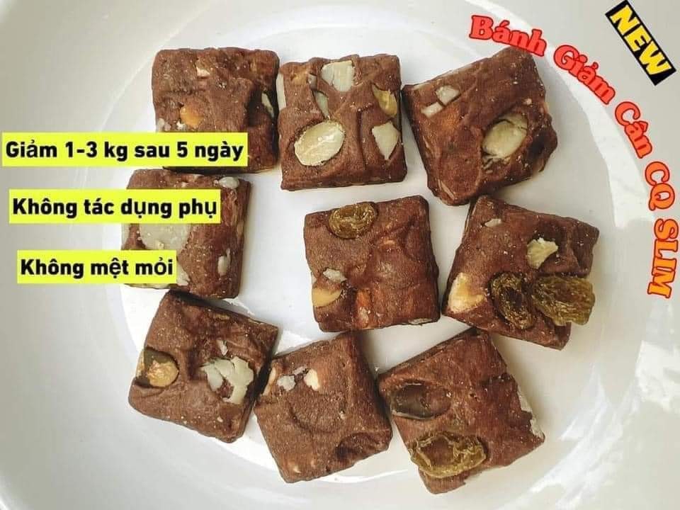 Bánh giảm cân CQ slim D7 - có tem chống hàng giả - Hộp quà tặng giảm cân ( hộp 5 bánh )