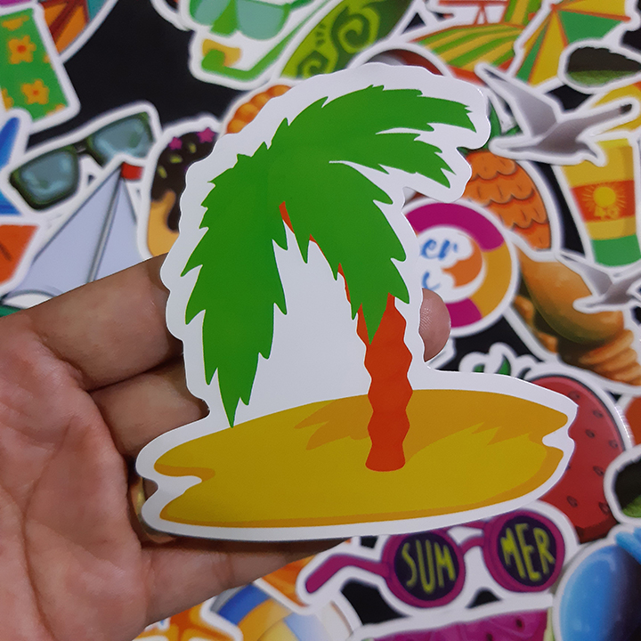 Bộ Sticker dán cao cấp chủ đề SUMMER - Dùng dán Xe, dán mũ bảo hiểm, dán Laptop