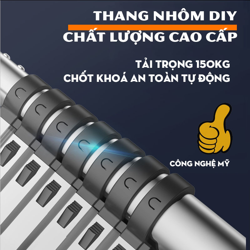Thang nhôm rút đơn DIY TL-I-44 - Hàng chính hãng - Tiêu chuẩn EN131