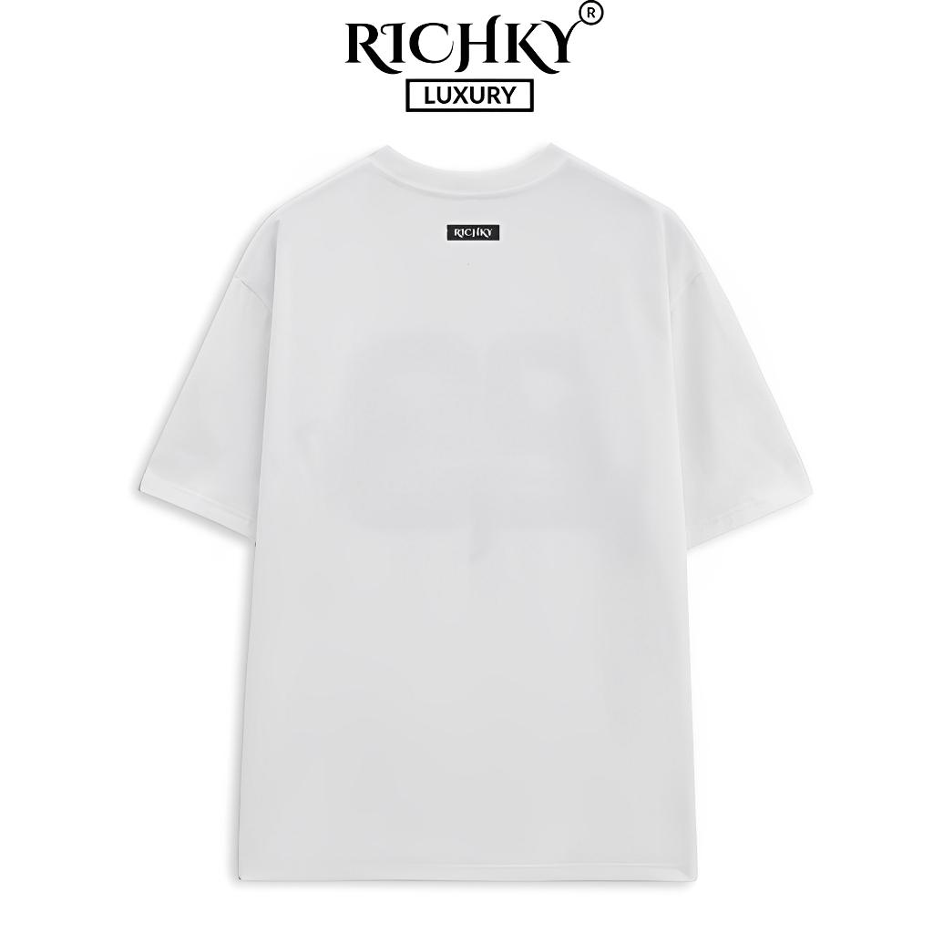 [Mã INBAU300 giảm 10% đơn 250K] Áo Thun Unisex Richky Premium Tee Luxury BlackPink Trắng - RKP02