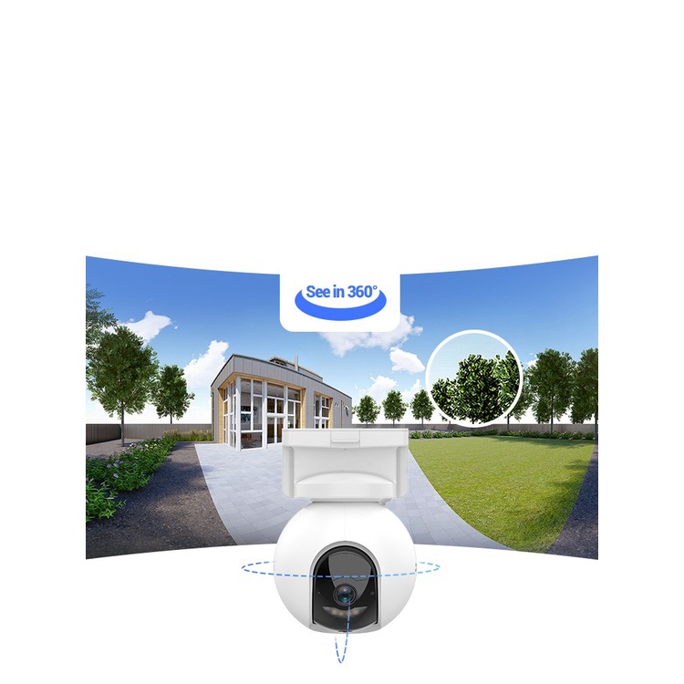 Camera Quay quét Wi-Fi pin sạc EZVIZ CB8 2K kèm tấm pin sạc năng lượng mặt trời - Hàng Chính Hãng