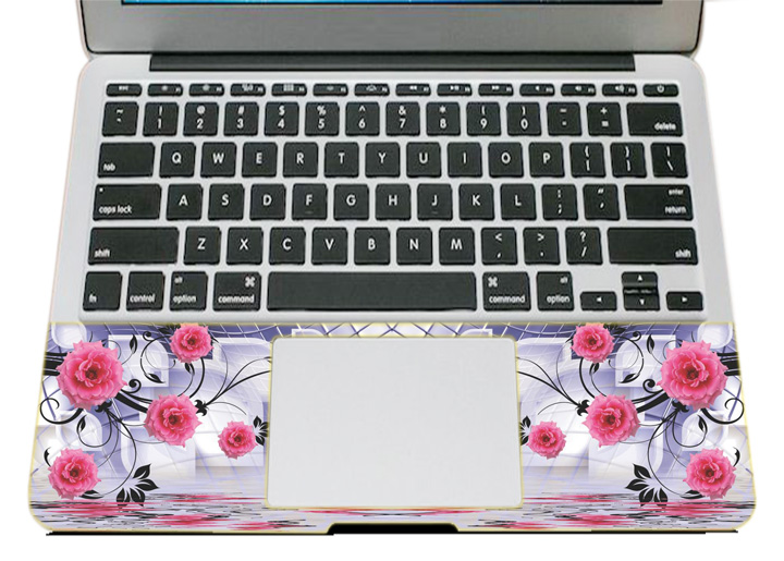 Miếng Dán Trang Trí Mặt Ngoài + Lót Tay Laptop Hoa Văn LTHV - 381