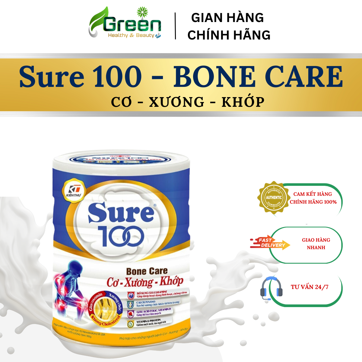 [SỮA] SURE 100 - BONE CARE (Cơ - Xương - Khớp) (H/900g)