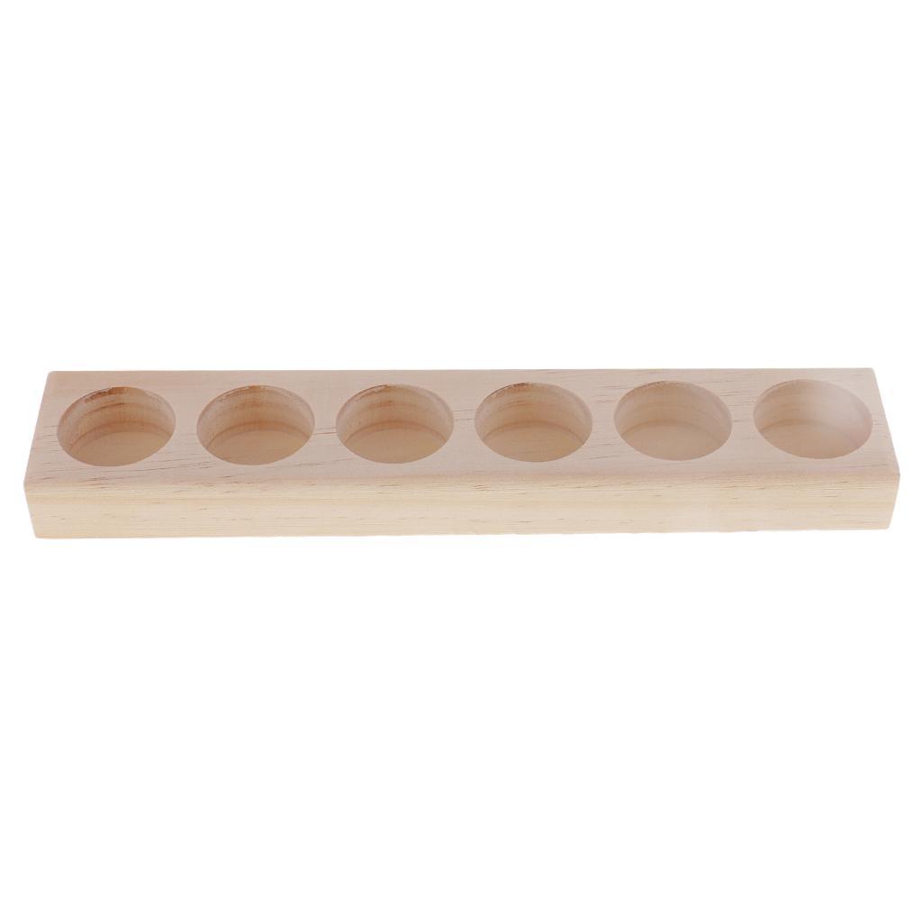 2Pc Wood Essential Oil Bottle Organizer Rack Aromatherapy Oils Display Stand