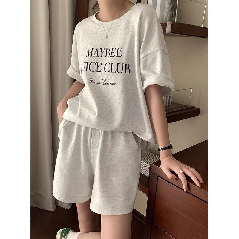 Sét Bộ Thể Thao MAYBEE Phong Cách Unisex Form Rộng Nam / Nữ Chất Thun Cotton Kèm Ảnh Thật