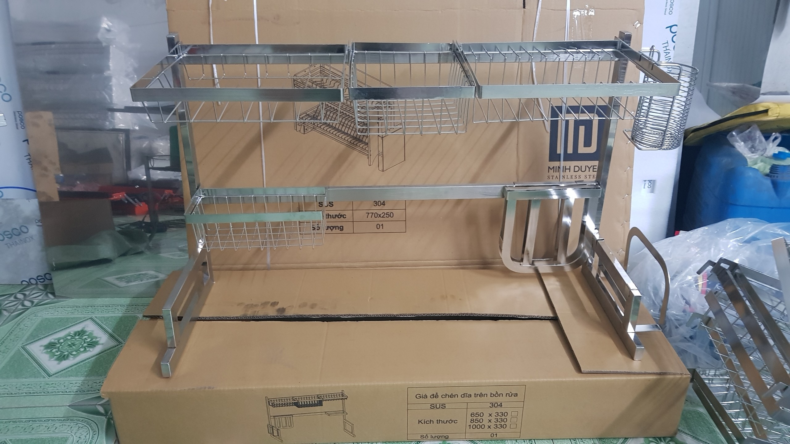 Kệ để bát đĩa đa năng Inox 304