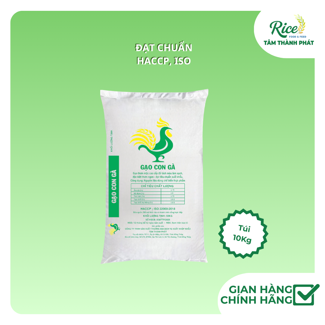 25KG GẠO THƠM MỘC CAO CẤP - HIỆU CON GÀ