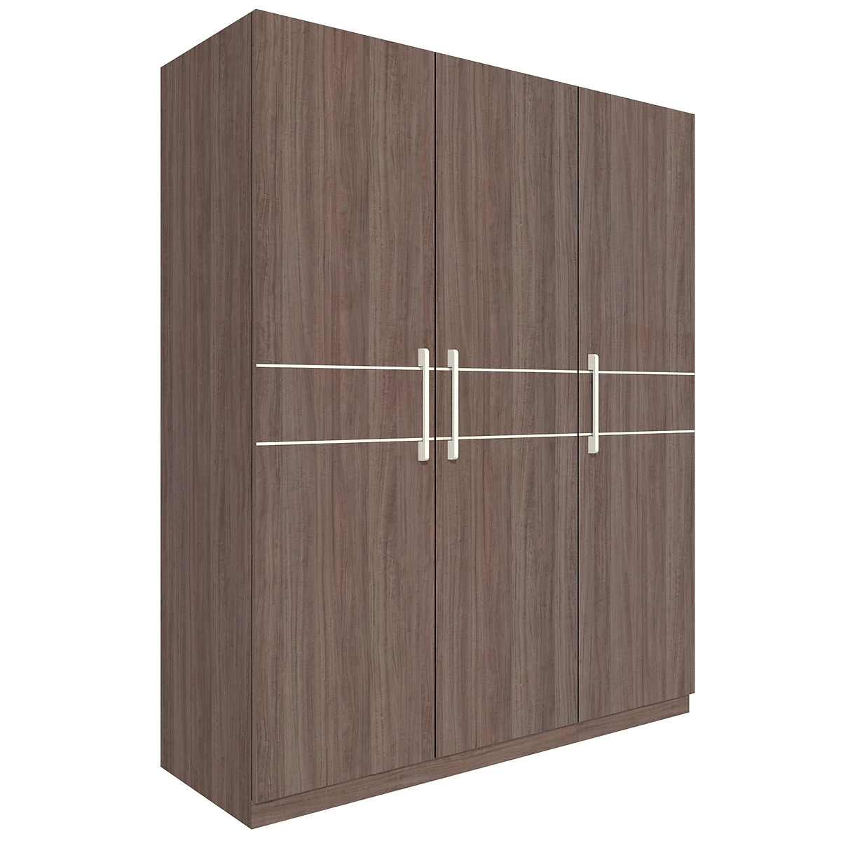 Tủ quần áo gỗ MDF Tundo 3 cánh màu nâu 140 x 55 x 200cm