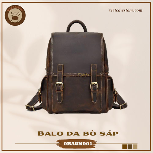 Balo Thời Trang Da Bò Sáp VietCow_0BAUN001.3