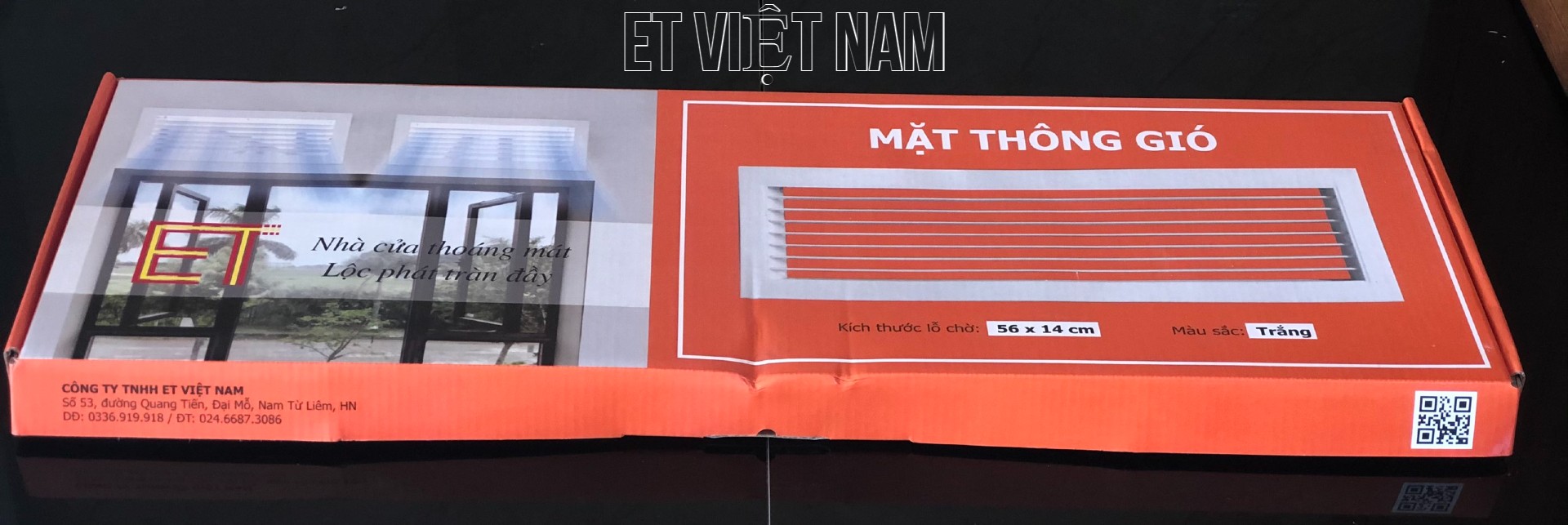 Vỉ gió cửa đi 55x15cm , chất liệu nhôm, chống chuột-muỗi-côn trùng, loại lắp trong nhà