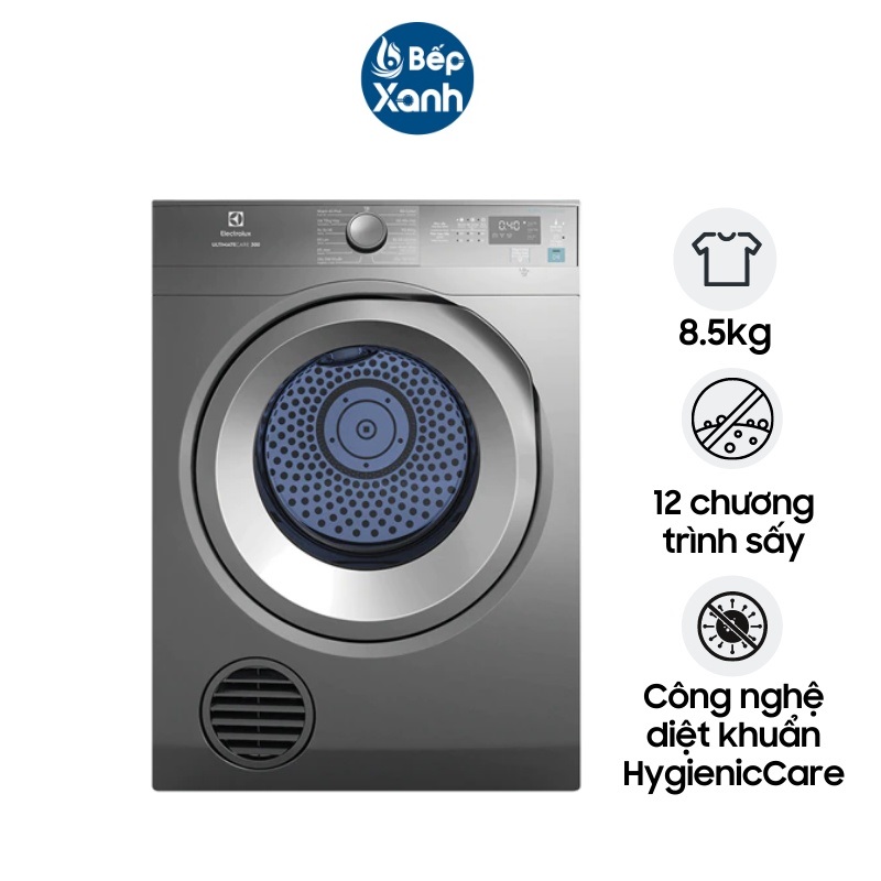 Máy Sấy Thông Hơi Electrolux 8.5 kg EDS854N3SB - Sấy Nhanh 40 Phút - Hàng Chính Hãng - Chỉ Giao HCM