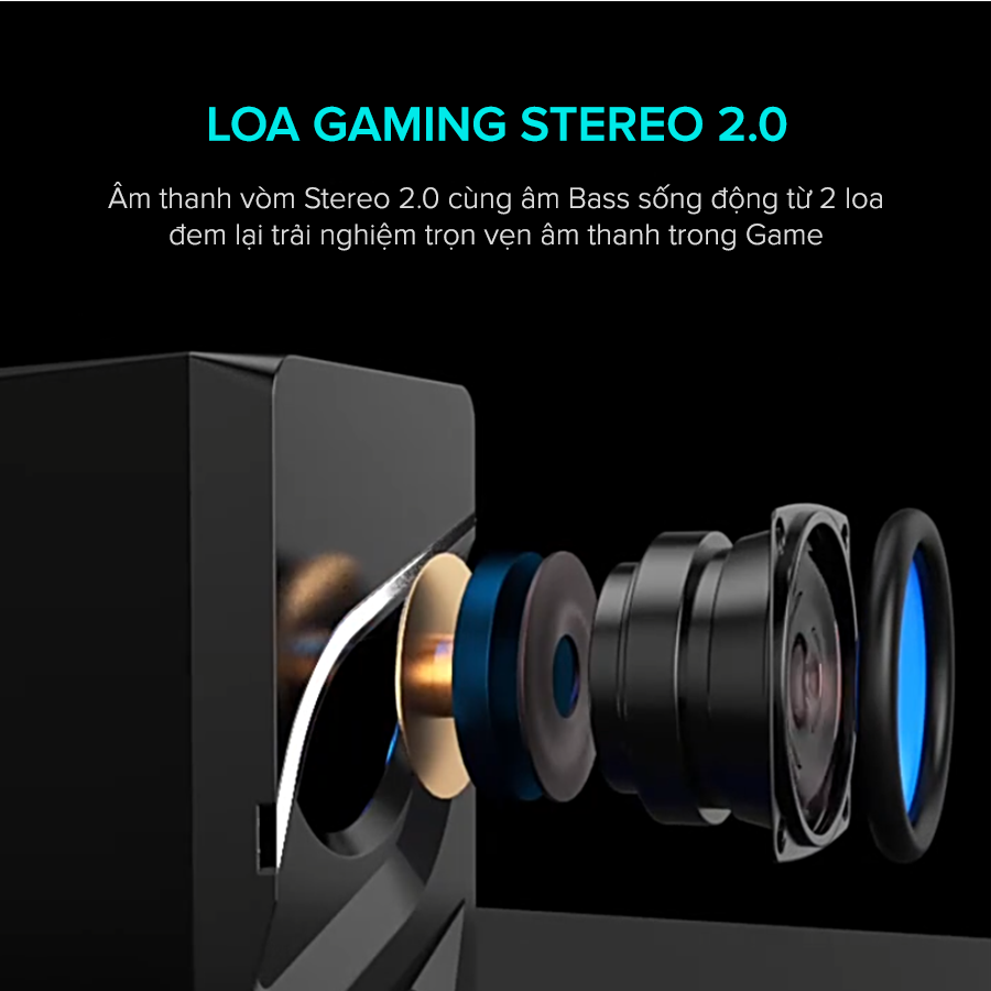 Loa Gaming Speaker HAVIT SK708 RGB USB Nhỏ Gọn, Công Suất Lên Đến 3W - Hàng Chính Hãng