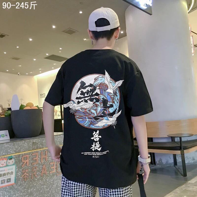 Áo thun tay lỡ vải cotton co giãn y hình