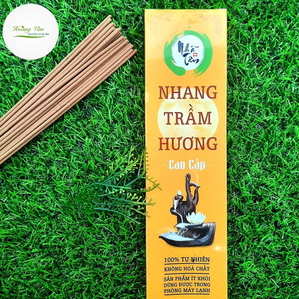 Nhang Trầm Hương cao cấp Nhã Tâm Hộp 100gram - Đậm chất trầm sạch tự nhiên 100