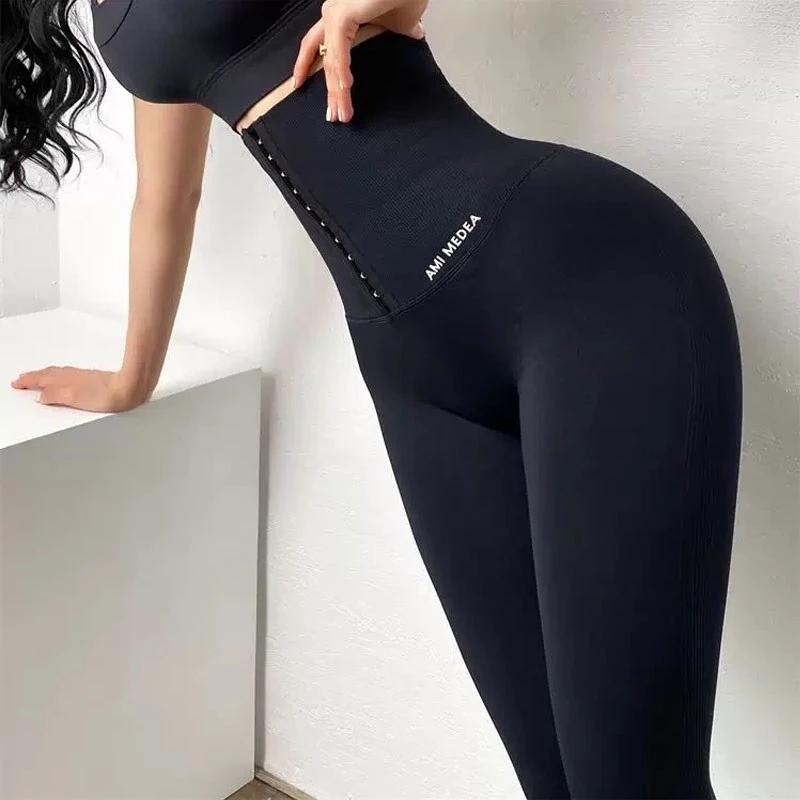 Quần Tập Yoga Co Giãn Quần Legging Nữ Cao Cấp Viền Thun Quần Thể Thao Đẩy Lên Chạy Bộ Nữ Tập Gym Thể Hình Quần Legging