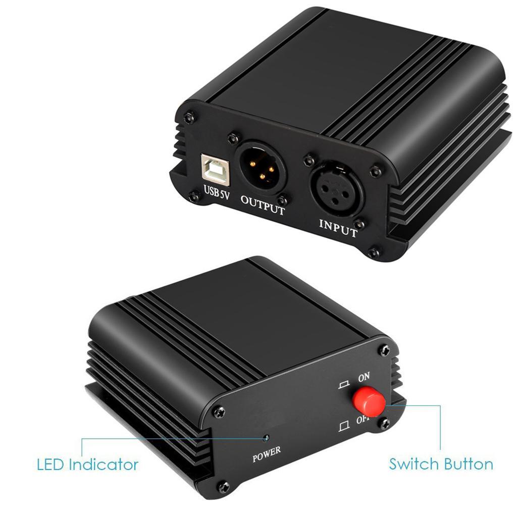 48V  Power Supply  for Condenser Microphone Recording Broadcasting