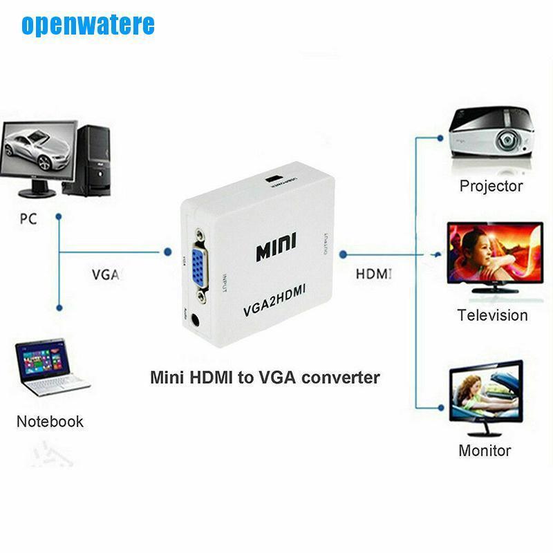 Bộ Chuyển Đổi Vga Sang Hdmi Full Hd 1080p Cho Pc Laptop Dvd Hdtv