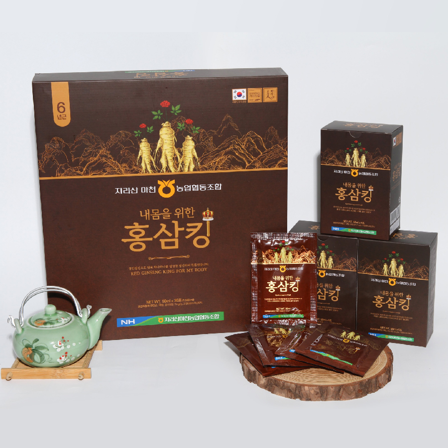 Bộ 2 Hộp Nước Hồng Sâm Hàn Quốc Red Ginseng King For My Body (2 hộp x 30 gói x 50ml)  - Nhập khẩu Hàn Quốc