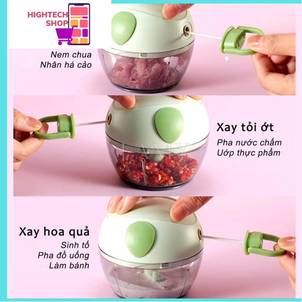 Dụng cụ xay hành , tỏi ớt ,mini,xay đồ ăn dặm ckéo tay hình con heo tiện lợi  180ml