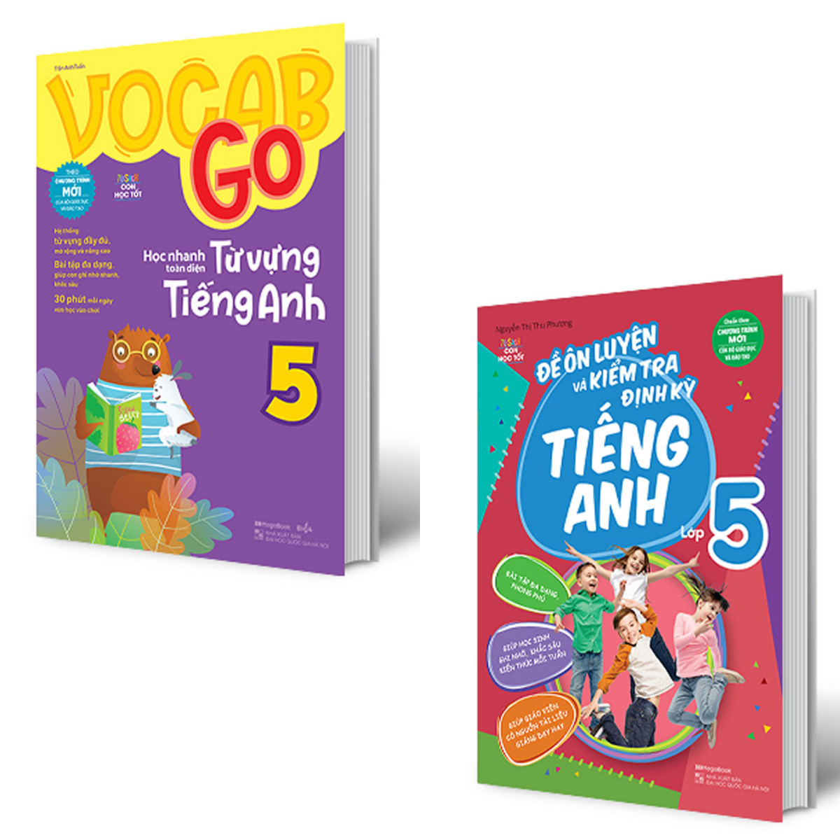 Combo 2 Quyển Đề Ôn Luyện Và Kiểm Tra Định Kỳ Tiếng Anh Lớp 5 + Vocab Go Học Nhanh Toàn Diện Từ Vựng Tiếng Anh 5