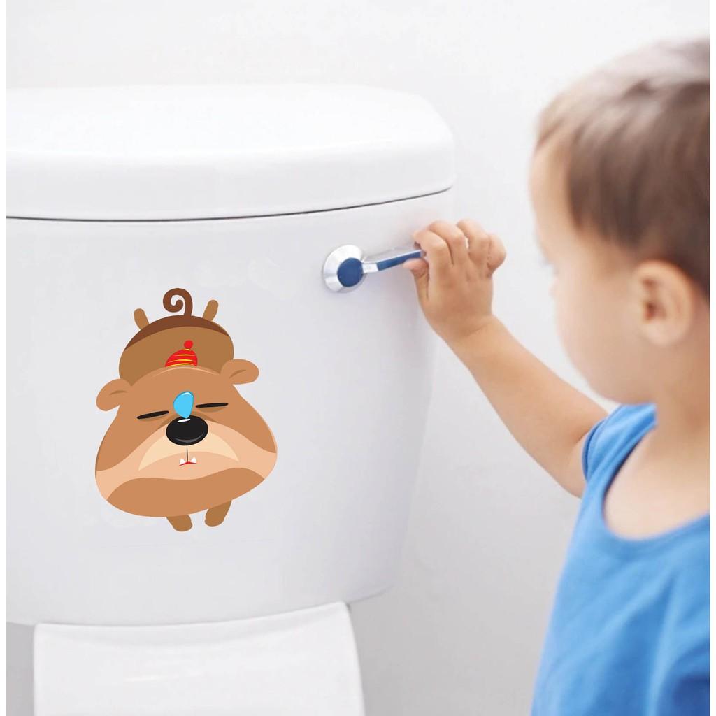 Decal trang trí bồn cầu nhựa vinyl
