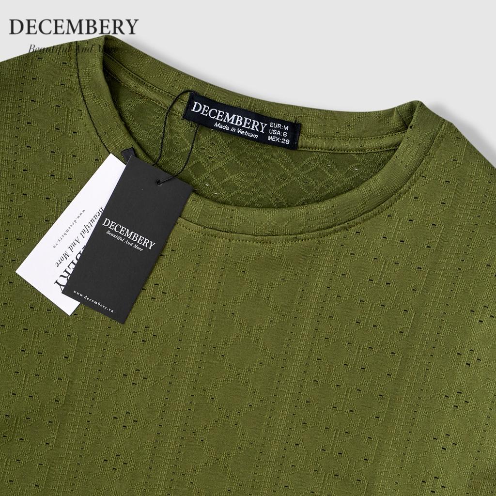 Áo Thun Decembery Dáng Croptop Vải Dệt Kim A23-01