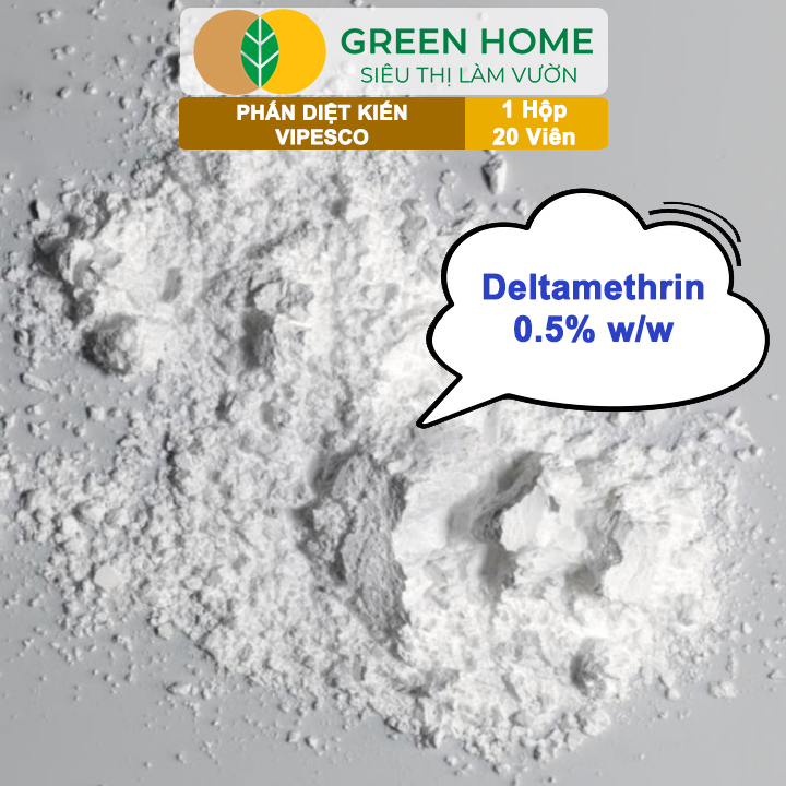 Phấn Diệt Kiến Và Côn Trùng Vipesco, GreenHome, 1 Hộp 20 Viên, Diệt Trừ Kiến, Gián, Rận, Côn Trùng