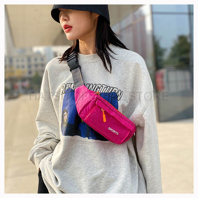 Túi đeo chéo Unisex sắc màu thời trang Hatsu SM06 Unisex Sport Mini Bag | Túi Mini đa năng vừa là túi bao tử, Túi đựng điện thoại chạy bộ, Đạp xe