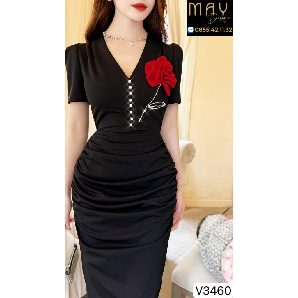 Đầm Thiết Kế V3460 Chất Liệu Vải Umi Hàn Mềm Co Giãn - Đầm Dự Tiệc Sang Trọng Đủ Size SMLXL