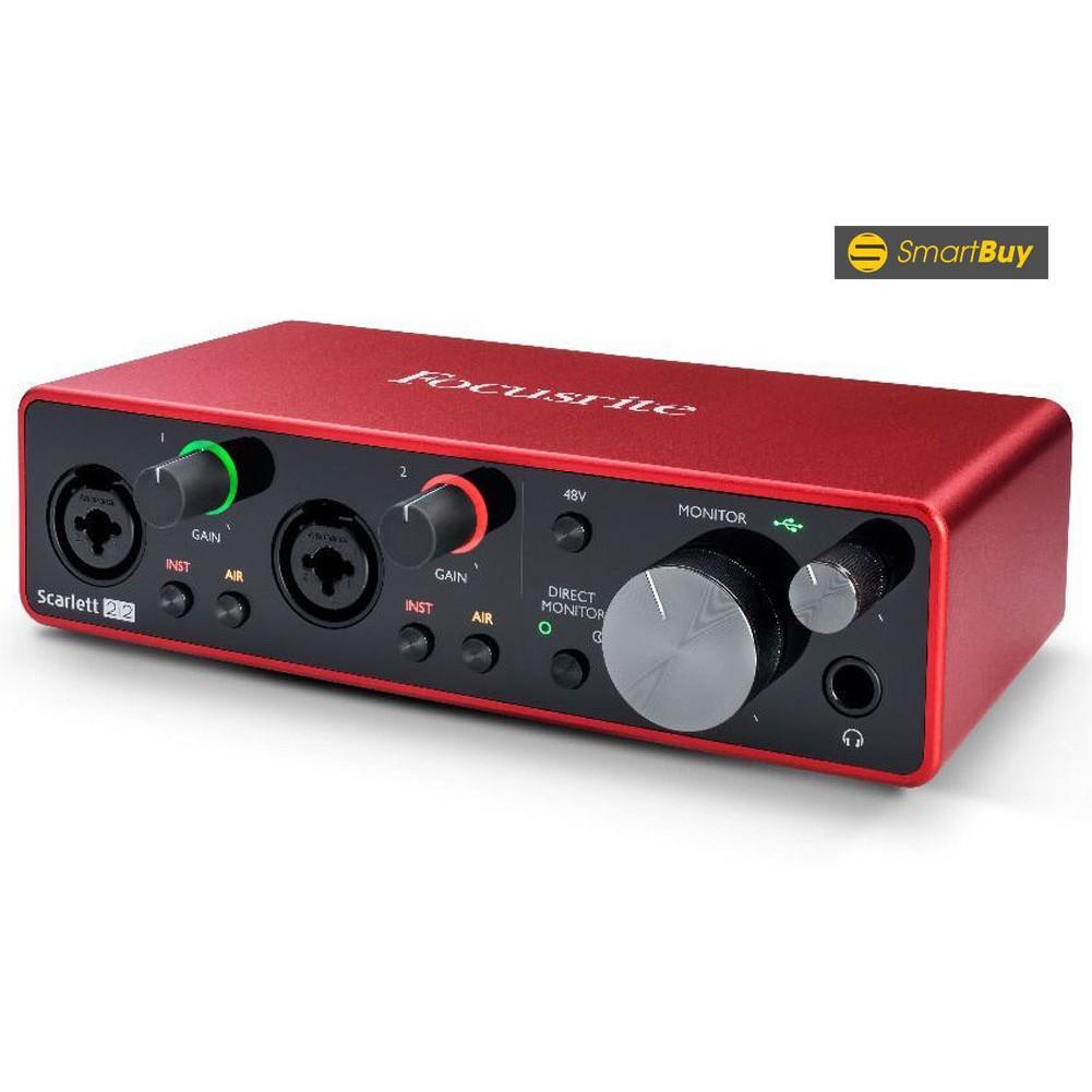 Sound Card Focusrite Scarlett 2i2 Gen 3 . Chuyên Dùng Cho Phòng Thu Âm , Hát Livestream Chuyên Nghiệp