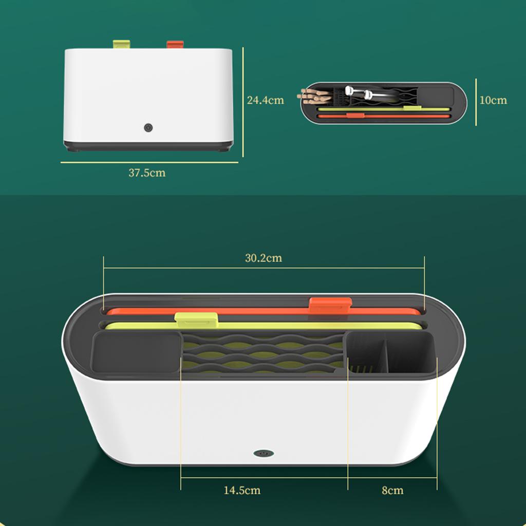 Kitchen UVC Sterilizing Disinfection Machine USB Charging Multi-function Kitchen  Holder Organizer Drying Rack