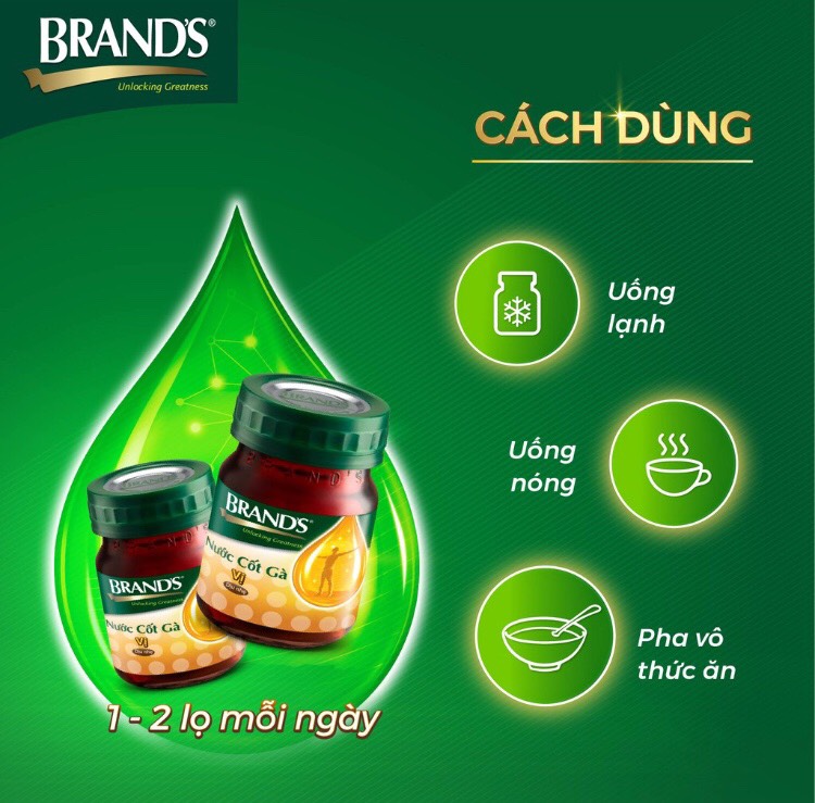 Combo 2 hộp nước cốt gà Brand's 42ml vị dịu nhẹ nhập từ Thái Lan