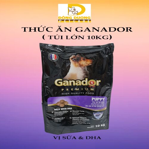 [Siêu Sale] Thức ăn Ganador cho chó con vị Sữa và DHA - Puppy Milk with DHA bao xá 10kg