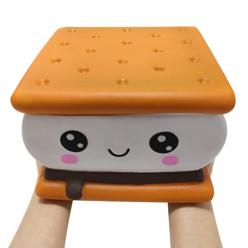 Đồ Chơi Squishy Bánh Quy Kẹp Khổng Lồ Kích Thước 20cm Chậm Tăng Tặng Kèm Bao Bì