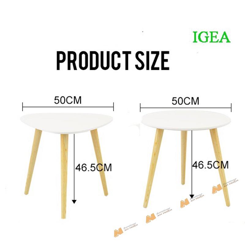 Made in VN Bàn Trà Tam Giác Chân Gỗ Sồi Cao Cấp gỗ mdf 17mm công ty Mộc Phát độ bền trên 30 năm AN021