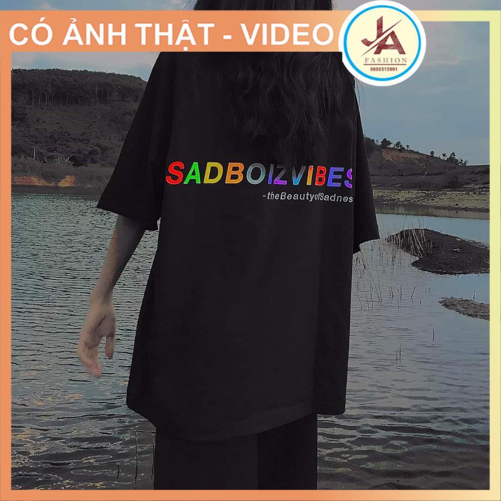 Áo thun tay lỡ SADBOIZ SADBOIZVIBES  7 màu nam nữ , áo phông sadboiz nam nữ form rộng unisex phong cách hàn quốc JASHOP