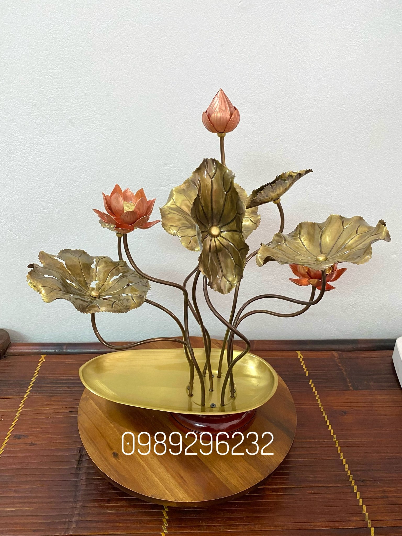 Chậu hoa Sen bằng đồng nguyên chất