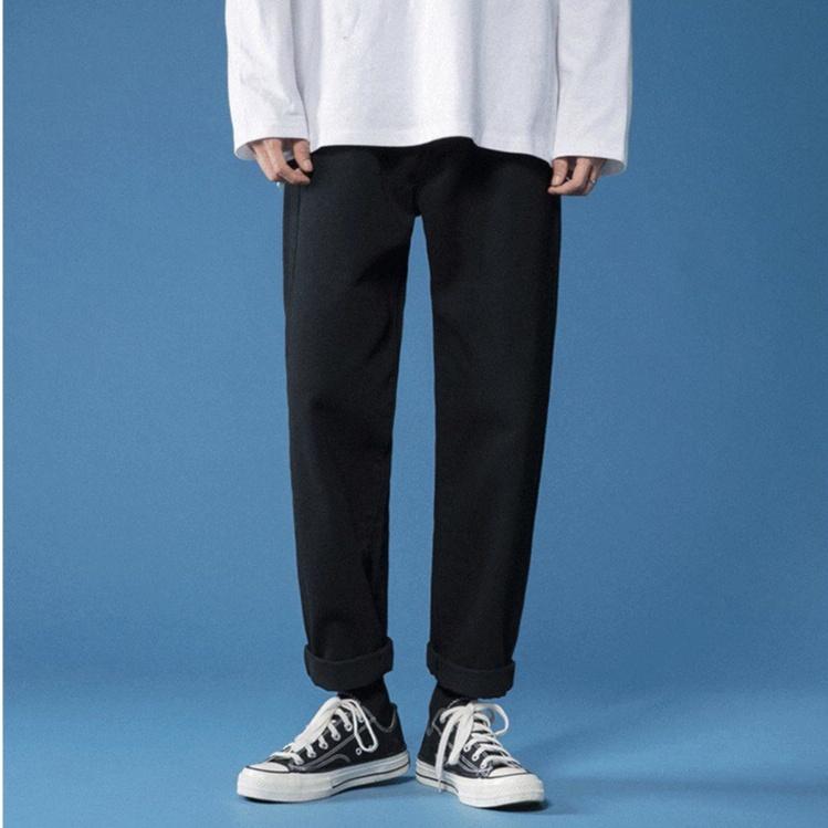 Quần baggy jean đen nam ống suông rộng vải jeans bò cao cấp Hot 2022