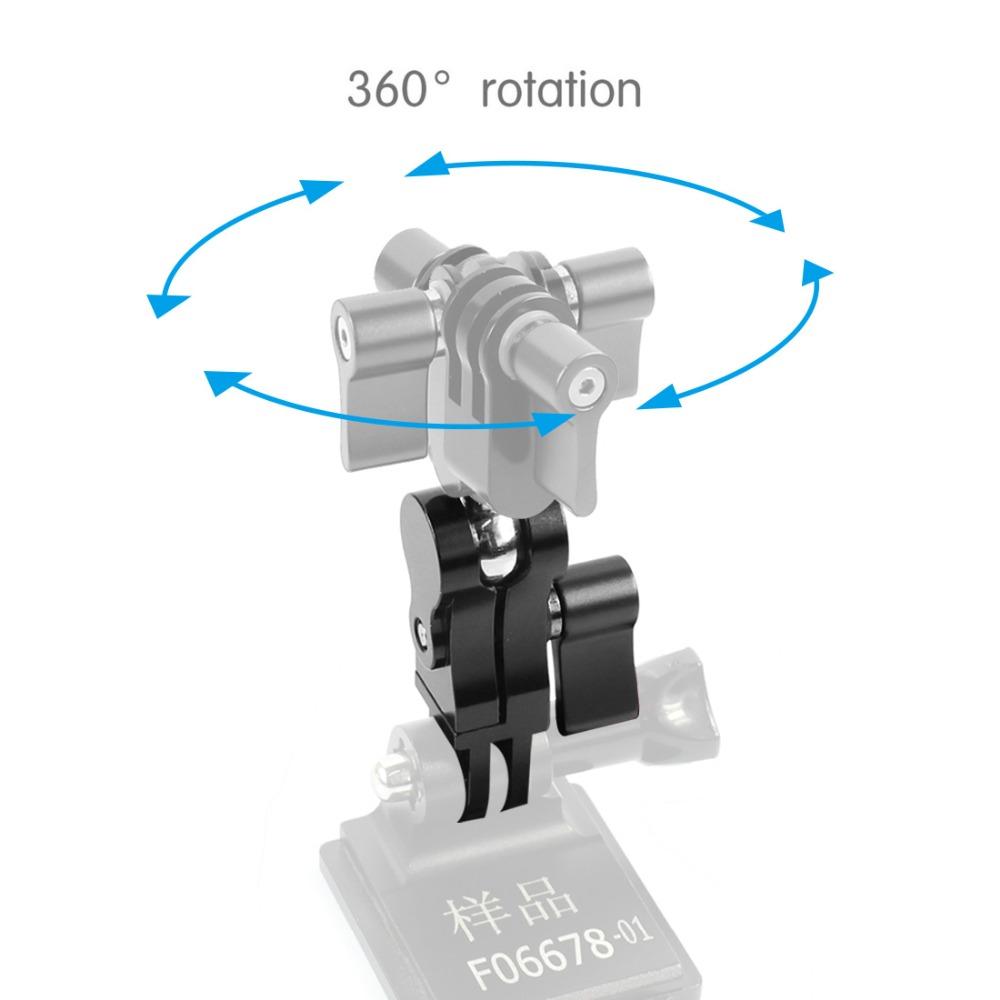 360 độ Xoay Xoay kim loại Máy ảnh mũ bảo hiểm Bộ điều hợp Chân máy cố định cho GoPro cho hành động của DJI OSMO cho máy ảnh hành động của Eken