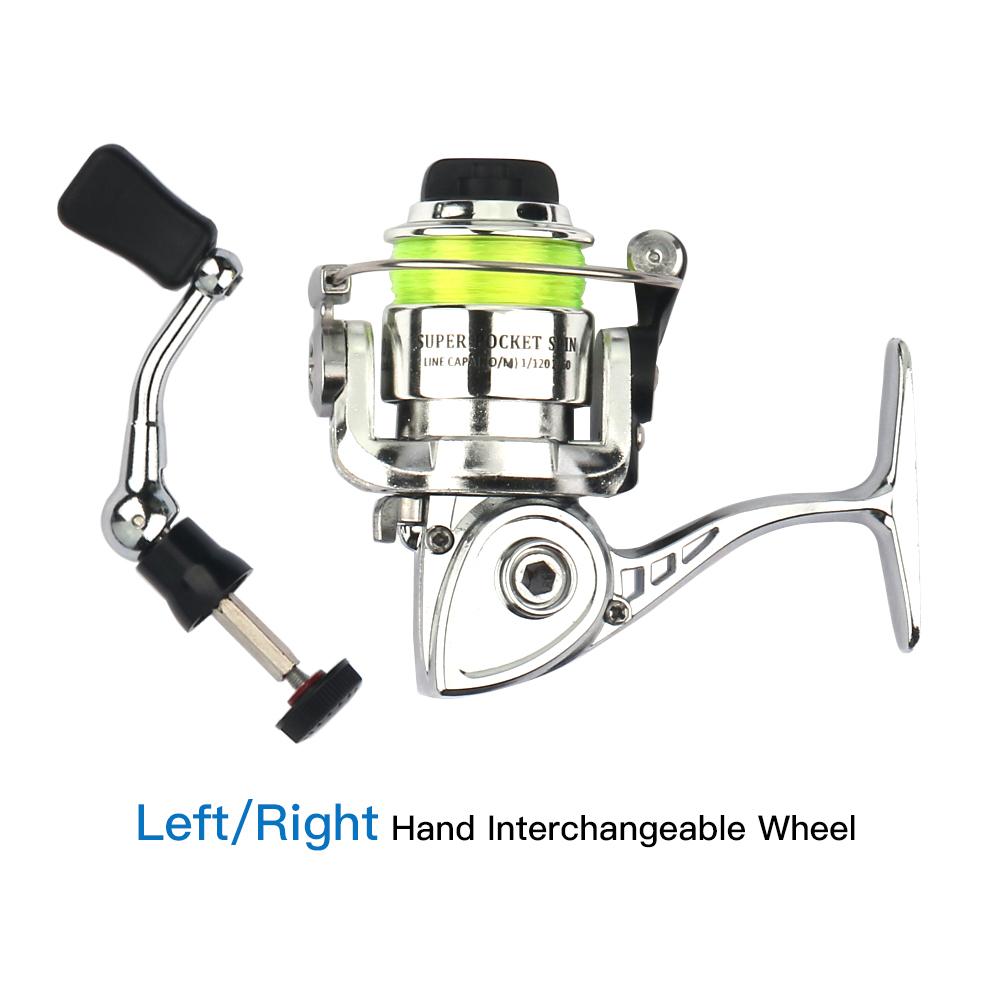 Cần câu cá cầm tay có ngắm kính thiên văn, chất liệu hợp kim Aluminum kèm trục vòng quay