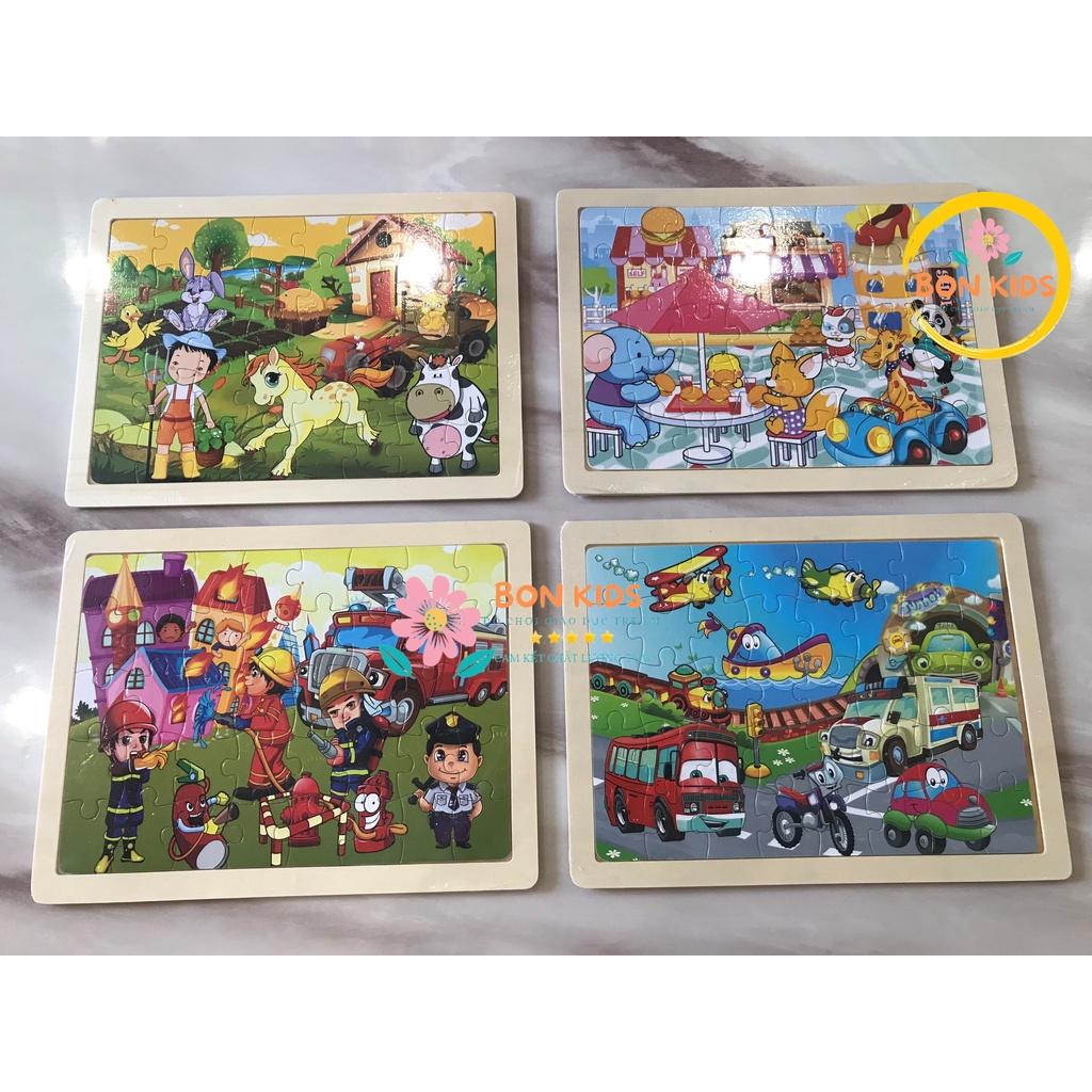 COMBO 5 tranh xếp hình 40 mảnh puzzle cho bé - Đồ chơi giáo dục thông minh trẻ em